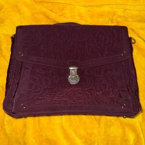 Vera Bradley Purple Laptop Bag With Strap